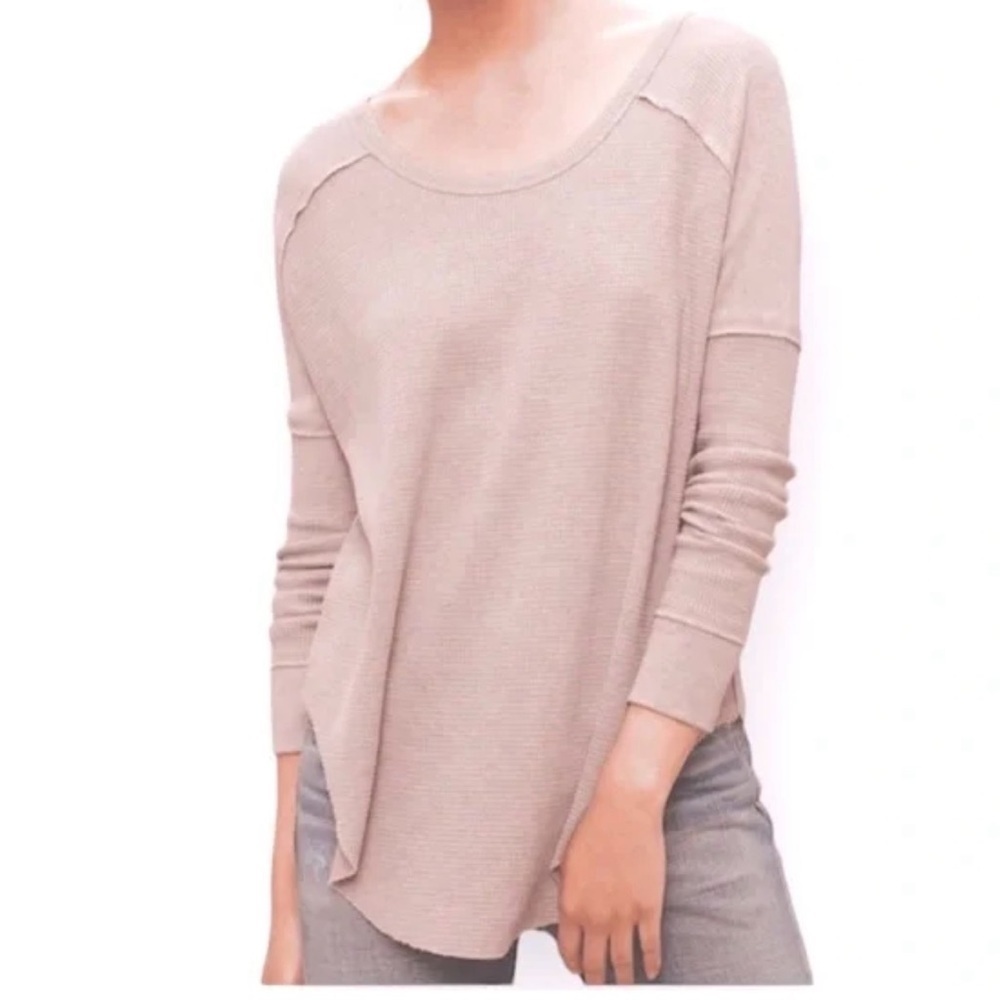 Aritzia TNA Adler Waffle Thermal Dusty Rose